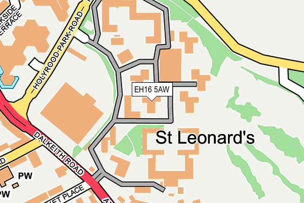 EH16 5AW map - OS OpenMap – Local (Ordnance Survey)