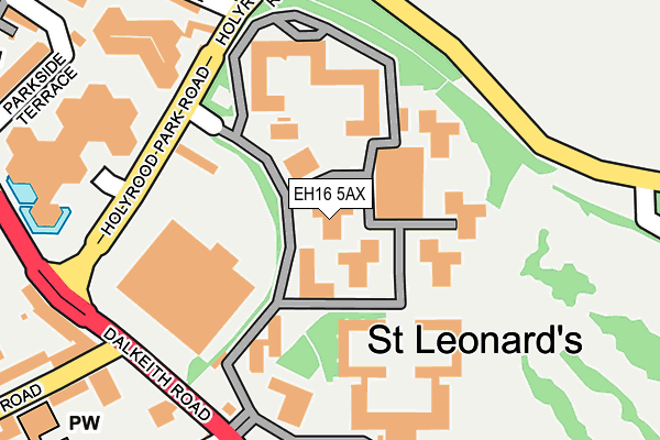 EH16 5AX map - OS OpenMap – Local (Ordnance Survey)