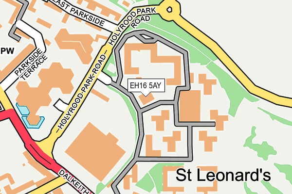 EH16 5AY map - OS OpenMap – Local (Ordnance Survey)