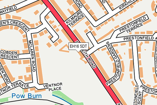 EH16 5DT map - OS OpenMap – Local (Ordnance Survey)