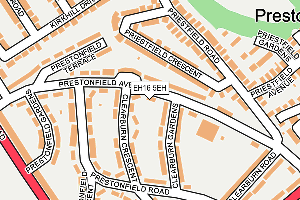 EH16 5EH map - OS OpenMap – Local (Ordnance Survey)