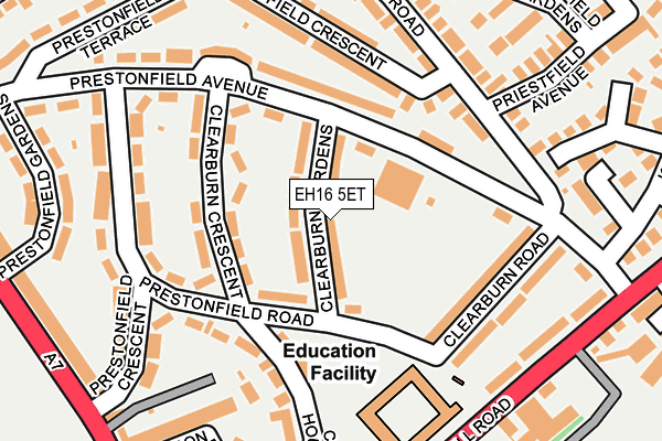 EH16 5ET map - OS OpenMap – Local (Ordnance Survey)