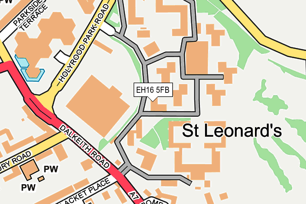 EH16 5FB map - OS OpenMap – Local (Ordnance Survey)