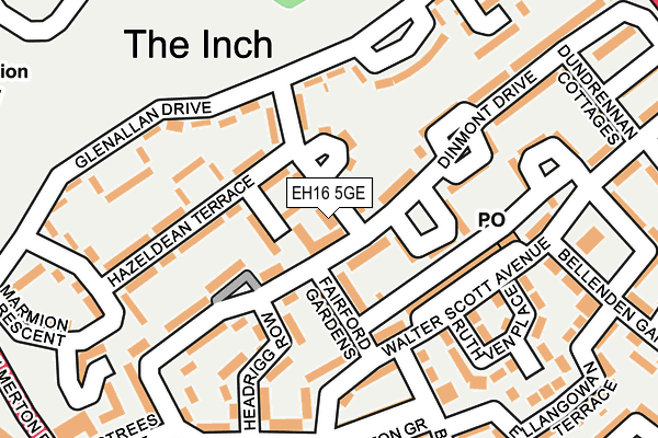 EH16 5GE map - OS OpenMap – Local (Ordnance Survey)