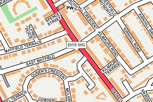 EH16 5HG map - OS OpenMap – Local (Ordnance Survey)