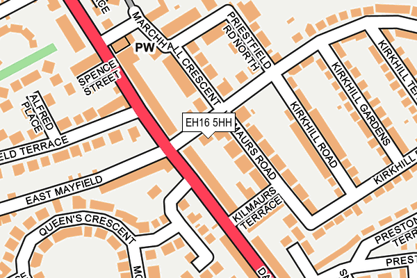 EH16 5HH map - OS OpenMap – Local (Ordnance Survey)