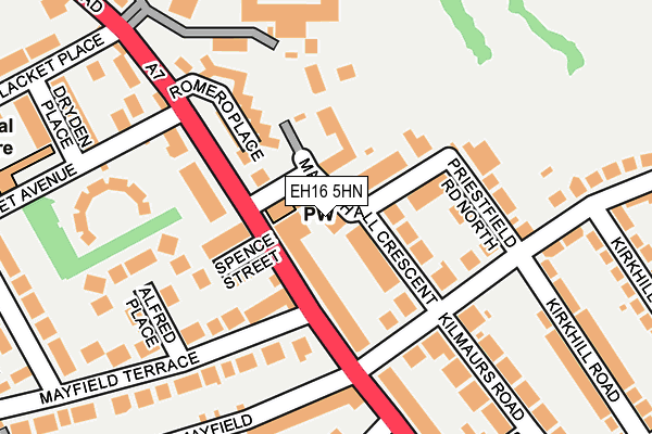 EH16 5HN map - OS OpenMap – Local (Ordnance Survey)