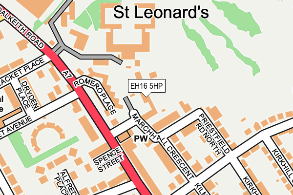 EH16 5HP map - OS OpenMap – Local (Ordnance Survey)