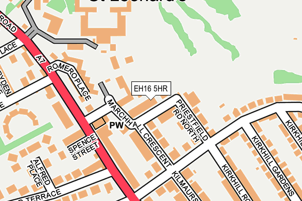 EH16 5HR map - OS OpenMap – Local (Ordnance Survey)