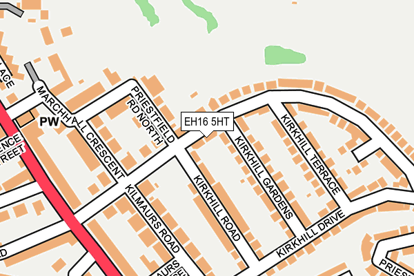 EH16 5HT map - OS OpenMap – Local (Ordnance Survey)