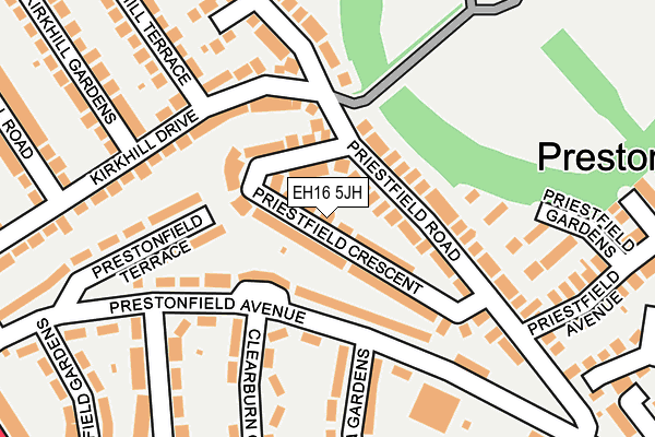 EH16 5JH map - OS OpenMap – Local (Ordnance Survey)