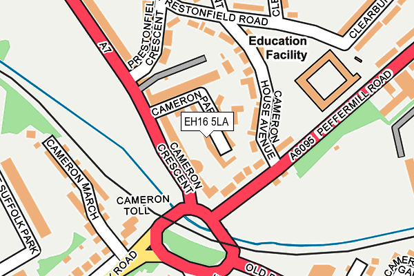 EH16 5LA map - OS OpenMap – Local (Ordnance Survey)