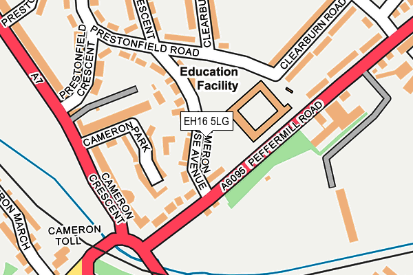 EH16 5LG map - OS OpenMap – Local (Ordnance Survey)