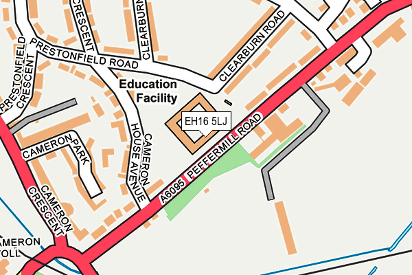EH16 5LJ map - OS OpenMap – Local (Ordnance Survey)