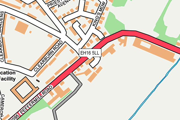 EH16 5LL map - OS OpenMap – Local (Ordnance Survey)