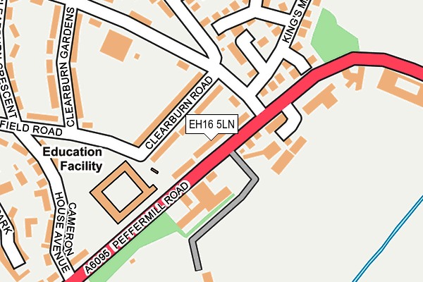 EH16 5LN map - OS OpenMap – Local (Ordnance Survey)