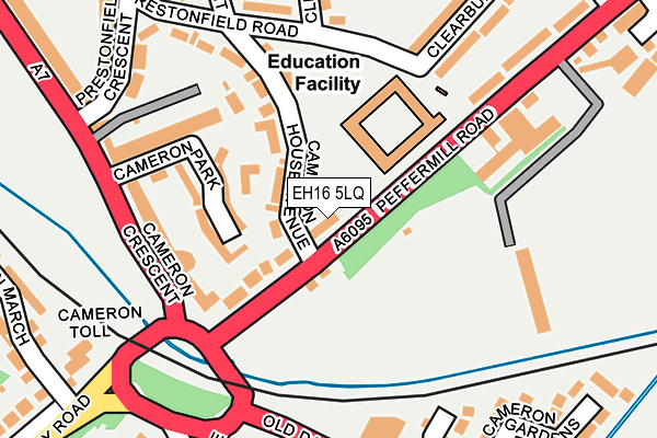 EH16 5LQ map - OS OpenMap – Local (Ordnance Survey)