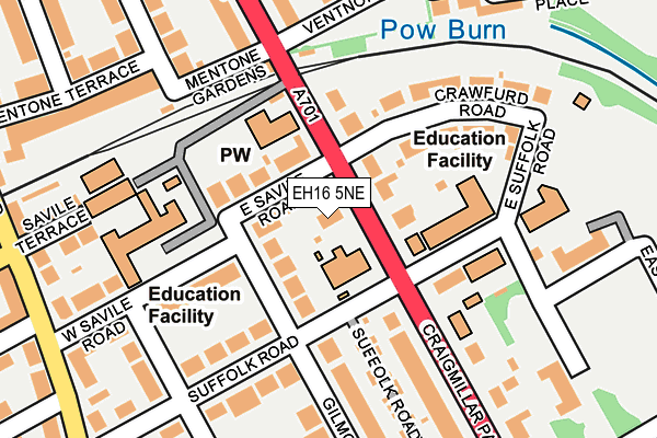 EH16 5NE map - OS OpenMap – Local (Ordnance Survey)