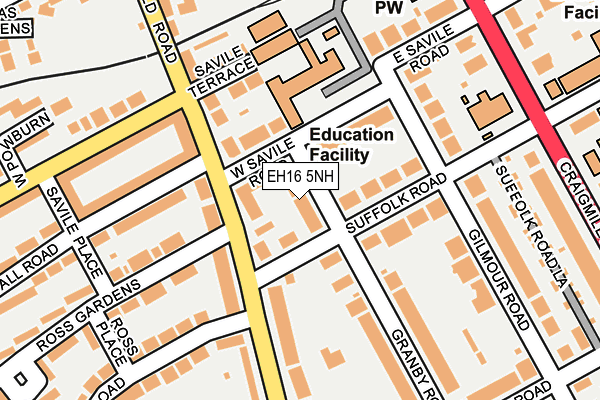 EH16 5NH map - OS OpenMap – Local (Ordnance Survey)