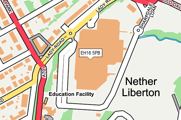 EH16 5PB map - OS OpenMap – Local (Ordnance Survey)