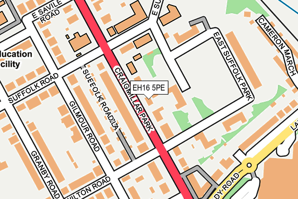 EH16 5PE map - OS OpenMap – Local (Ordnance Survey)