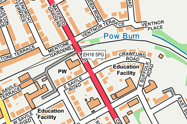 EH16 5PG map - OS OpenMap – Local (Ordnance Survey)