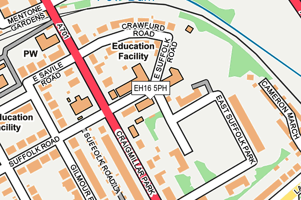 EH16 5PH map - OS OpenMap – Local (Ordnance Survey)
