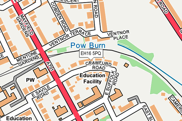EH16 5PQ map - OS OpenMap – Local (Ordnance Survey)