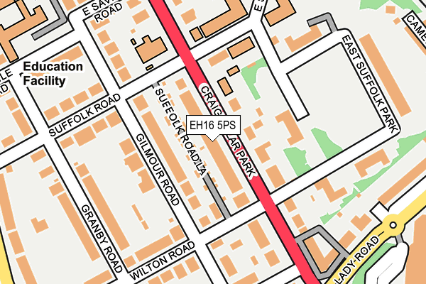 EH16 5PS map - OS OpenMap – Local (Ordnance Survey)