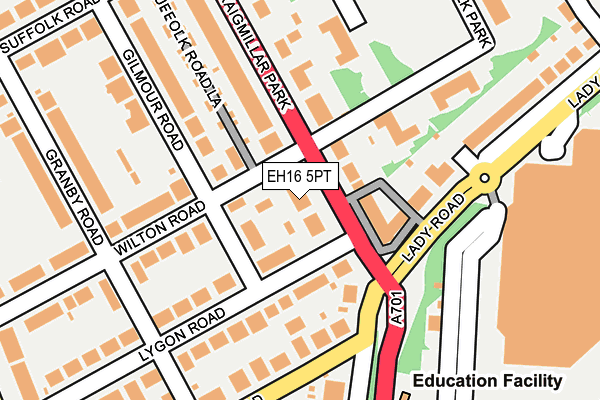 EH16 5PT map - OS OpenMap – Local (Ordnance Survey)