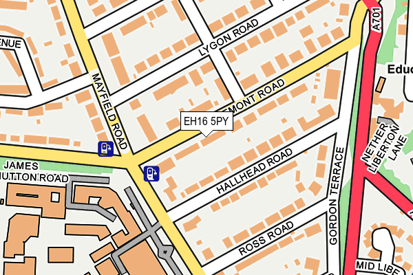 EH16 5PY map - OS OpenMap – Local (Ordnance Survey)