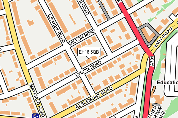 EH16 5QB map - OS OpenMap – Local (Ordnance Survey)