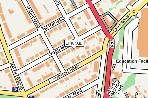 EH16 5QD map - OS OpenMap – Local (Ordnance Survey)