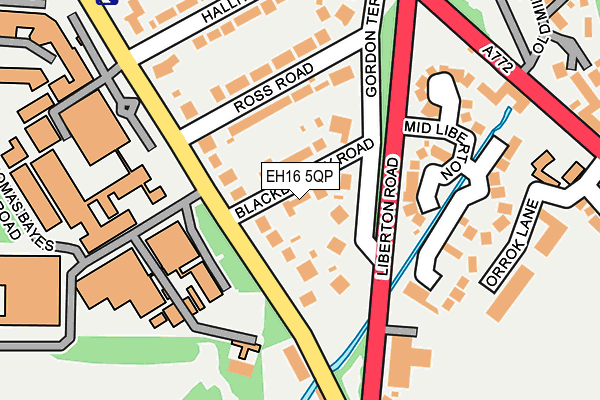 EH16 5QP map - OS OpenMap – Local (Ordnance Survey)