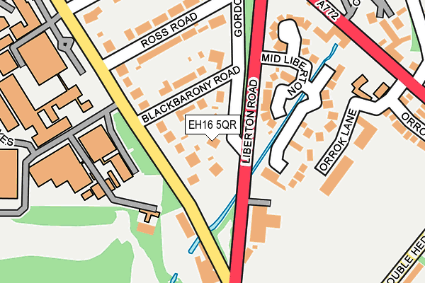 EH16 5QR map - OS OpenMap – Local (Ordnance Survey)
