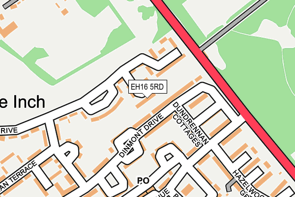 EH16 5RD map - OS OpenMap – Local (Ordnance Survey)