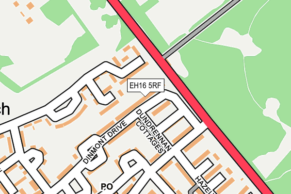 EH16 5RF map - OS OpenMap – Local (Ordnance Survey)