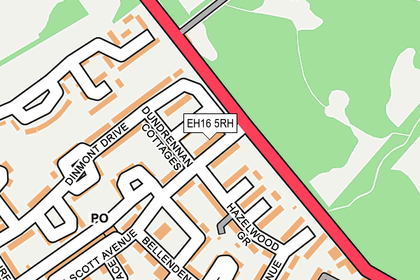 EH16 5RH map - OS OpenMap – Local (Ordnance Survey)