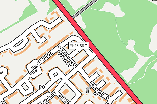 EH16 5RQ map - OS OpenMap – Local (Ordnance Survey)