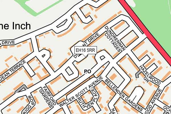 EH16 5RR map - OS OpenMap – Local (Ordnance Survey)