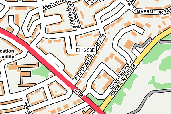 EH16 5SE map - OS OpenMap – Local (Ordnance Survey)