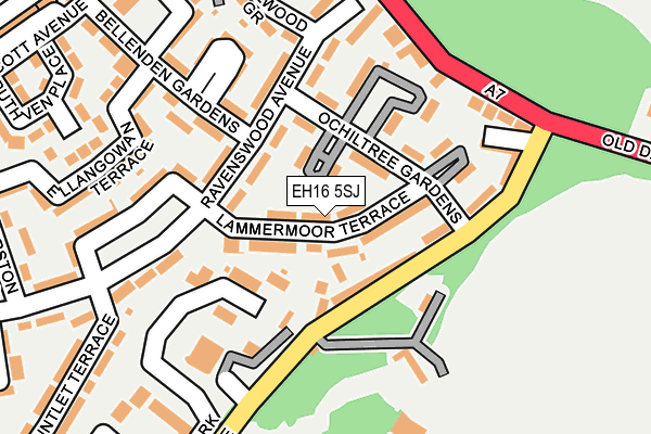EH16 5SJ map - OS OpenMap – Local (Ordnance Survey)