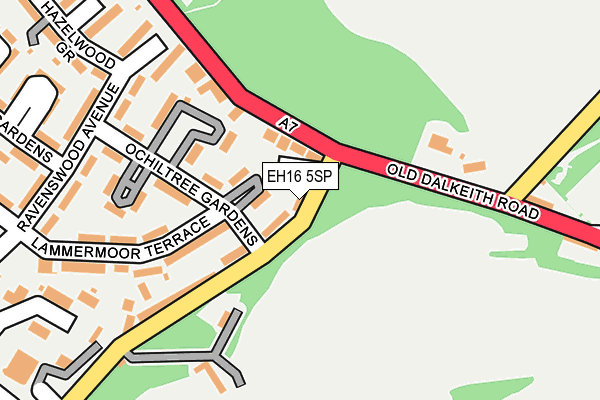 EH16 5SP map - OS OpenMap – Local (Ordnance Survey)
