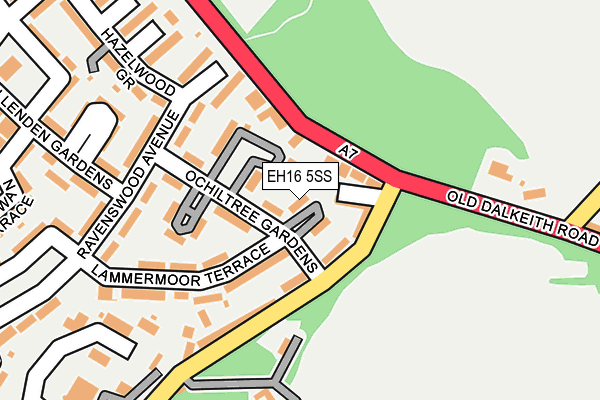 EH16 5SS map - OS OpenMap – Local (Ordnance Survey)