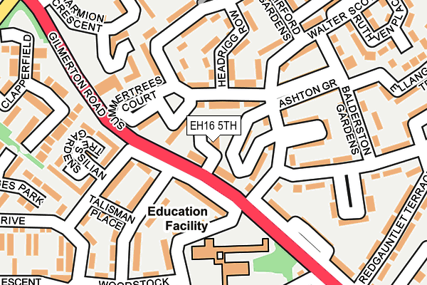 EH16 5TH map - OS OpenMap – Local (Ordnance Survey)