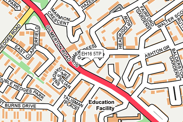 EH16 5TP map - OS OpenMap – Local (Ordnance Survey)