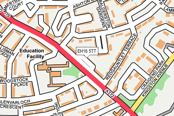EH16 5TT map - OS OpenMap – Local (Ordnance Survey)