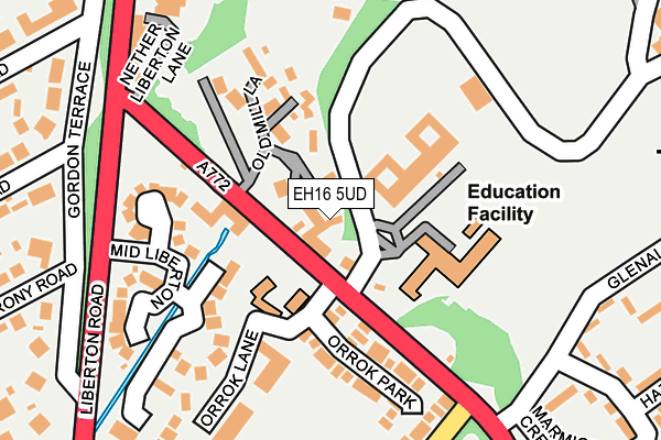 EH16 5UD map - OS OpenMap – Local (Ordnance Survey)