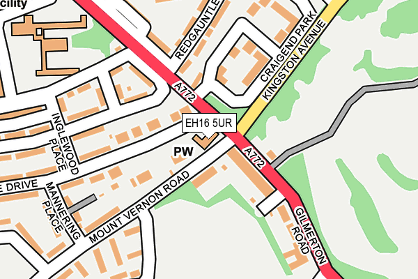 EH16 5UR map - OS OpenMap – Local (Ordnance Survey)