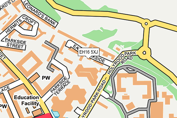 EH16 5XJ map - OS OpenMap – Local (Ordnance Survey)